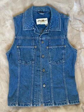 Eddie Bauer Vintage Blue Denim Vest